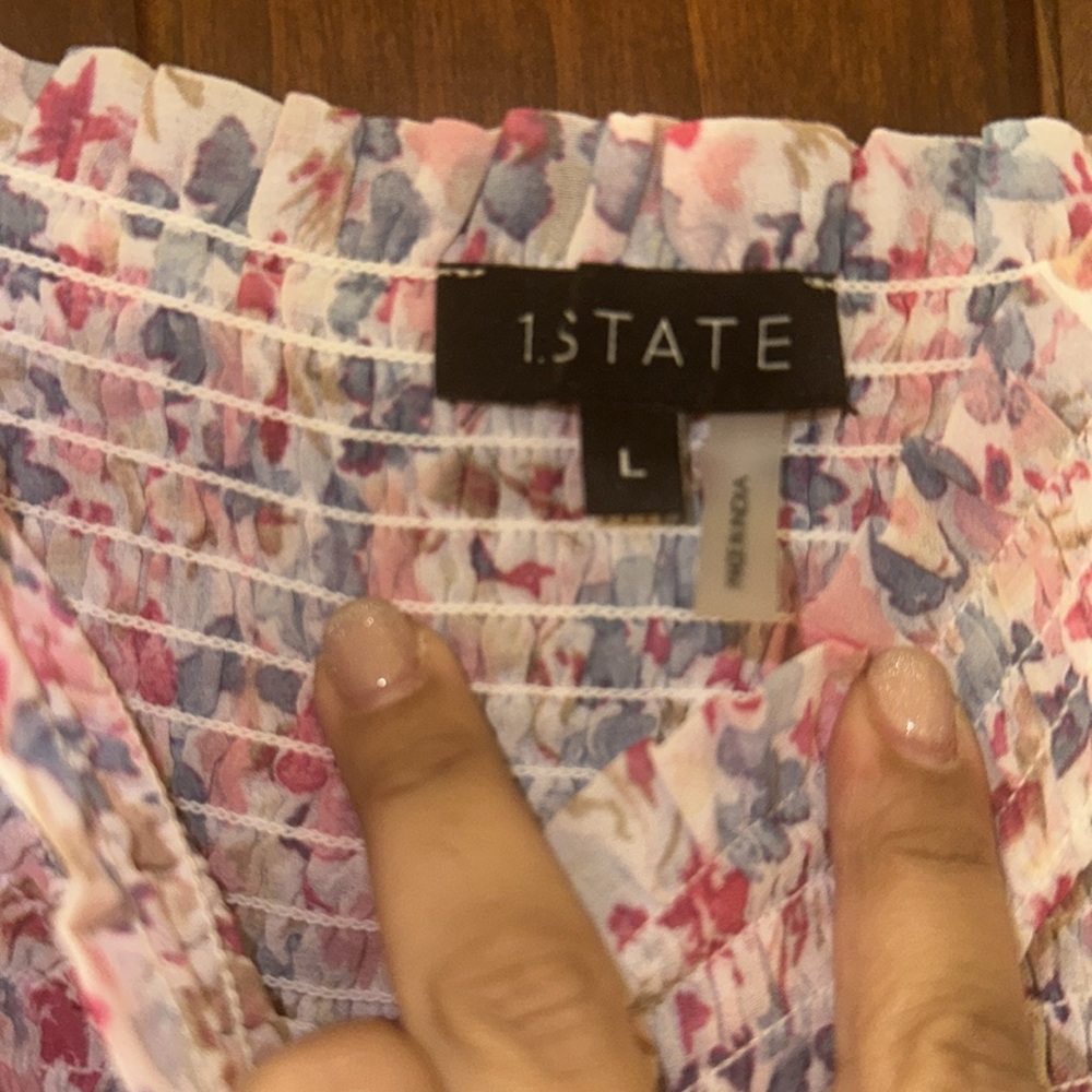 1 State floral off the shoulder dress - Picture 4 of 5
